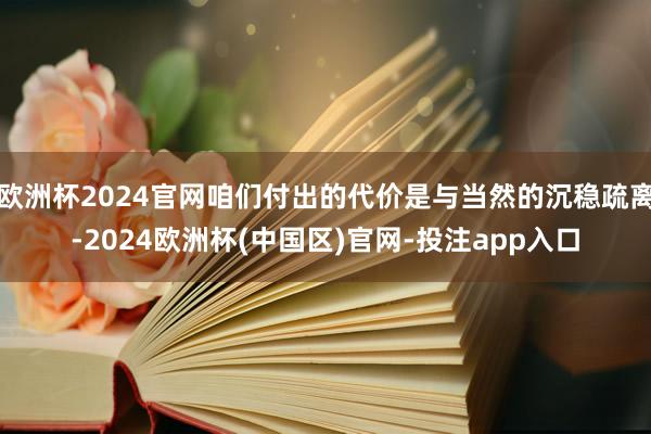 欧洲杯2024官网咱们付出的代价是与当然的沉稳疏离-2024欧洲杯(中国区)官网-投注app入口