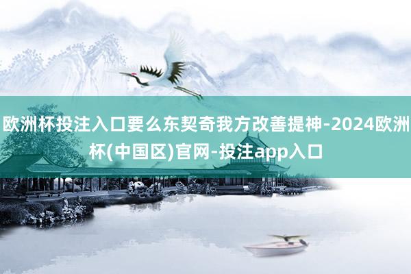 欧洲杯投注入口要么东契奇我方改善提神-2024欧洲杯(中国区)官网-投注app入口