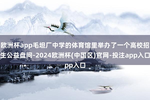 欧洲杯app毛坦厂中学的体育馆里举办了一个高校招生公益盘问-2024欧洲杯(中国区)官网-投注app入口