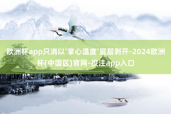 欧洲杯app只消以‘掌心温度’层层剥开-2024欧洲杯(中国区)官网-投注app入口