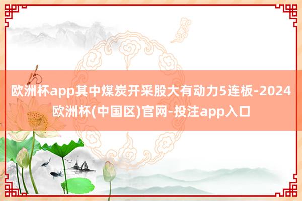 欧洲杯app其中煤炭开采股大有动力5连板-2024欧洲杯(中国区)官网-投注app入口