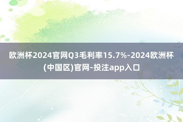 欧洲杯2024官网Q3毛利率15.7%-2024欧洲杯(中国区)官网-投注app入口