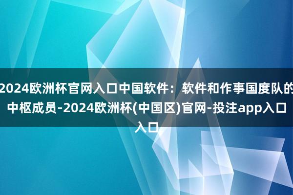 2024欧洲杯官网入口中国软件：软件和作事国度队的中枢成员-2024欧洲杯(中国区)官网-投注app入口