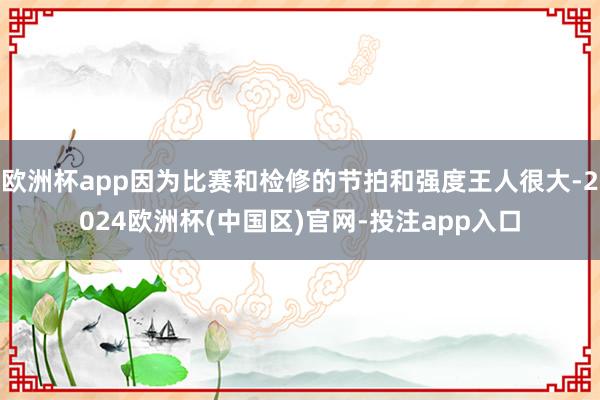 欧洲杯app因为比赛和检修的节拍和强度王人很大-2024欧洲杯(中国区)官网-投注app入口
