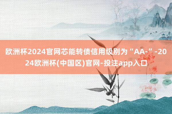 欧洲杯2024官网芯能转债信用级别为“AA-”-2024欧洲杯(中国区)官网-投注app入口