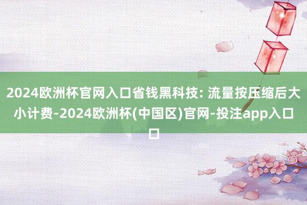 2024欧洲杯官网入口省钱黑科技: 流量按压缩后大小计费-2024欧洲杯(中国区)官网-投注app入口