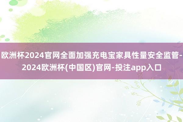 欧洲杯2024官网全面加强充电宝家具性量安全监管-2024欧洲杯(中国区)官网-投注app入口