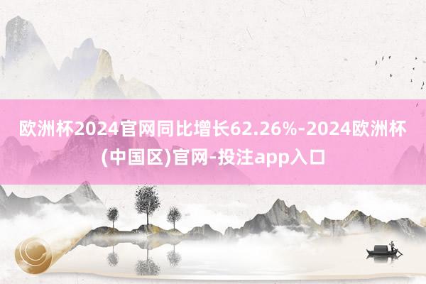 欧洲杯2024官网同比增长62.26%-2024欧洲杯(中国区)官网-投注app入口